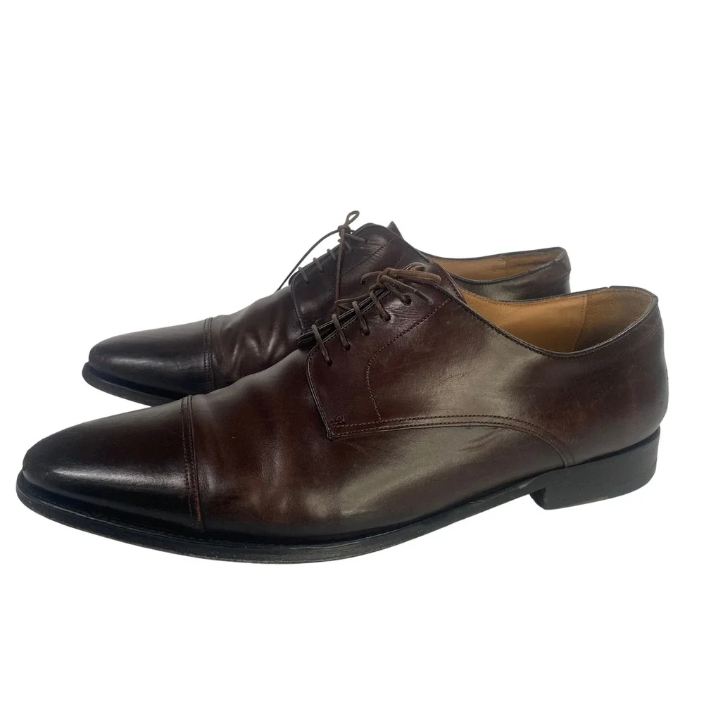 Suitsupply Oxford Shoe EU 44.5 US 11.5 Leather Cap Toe Italian Heritage Luxury‎